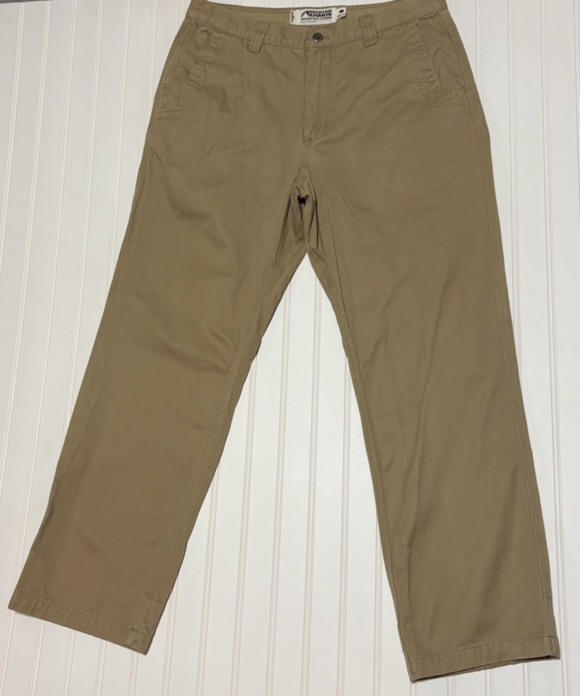 Other - Mountain Khakis Jackson Chinos Mens 34x32 Tan Heavyweight Canvas Work Pants